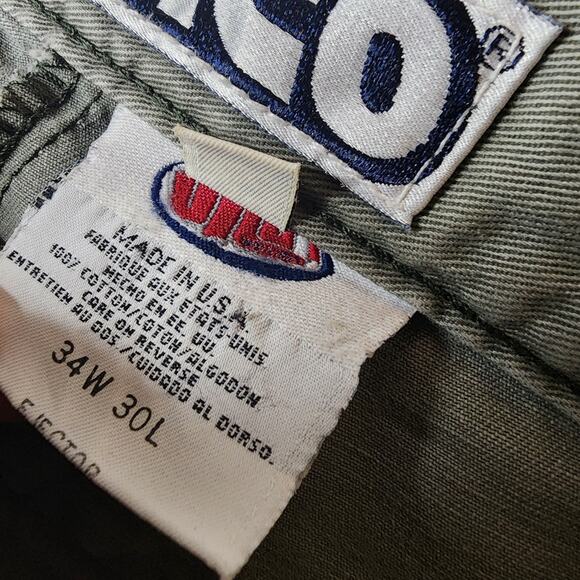 Vintage Jnco Industries Jeans Army Twill Cargo Pants Skater Grunge Olive 34x30 - Picture 7 of 15